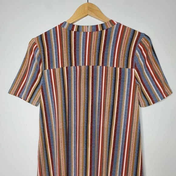 BCBGeneration Short Sleeve Mini Swing Dress Striped Size XS - Picture 5 of 10